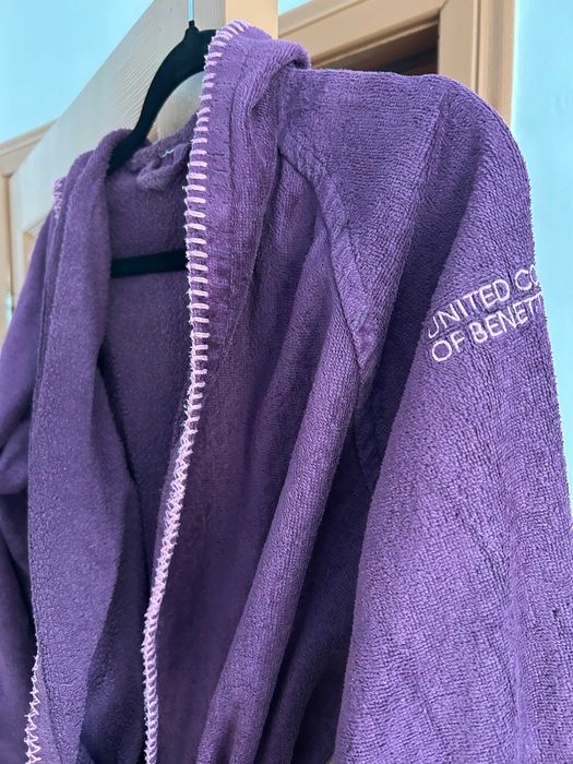 Халат лилав Benetton за баня, размер S-L