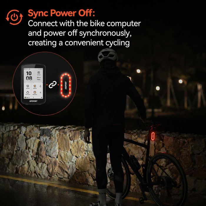 Задна SMART LED стоп светлина с радар IGPSPORT SR Mini, Bluetooth/ANT+, IPX7