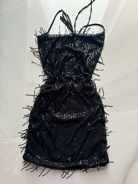 rochie neagra cu paiete noua