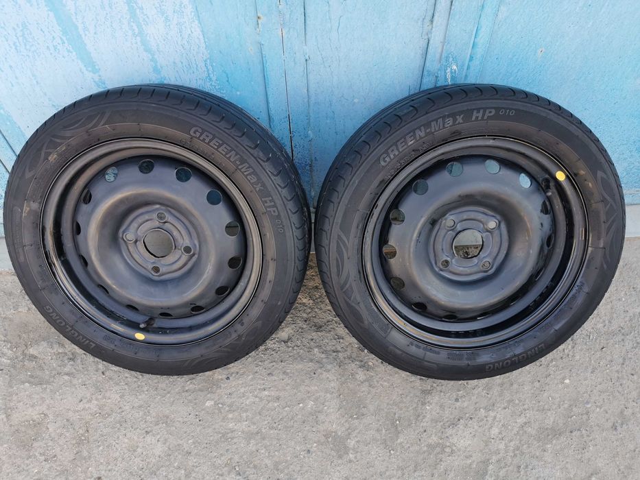 Автошины на дисках R15 195x55 б/у 2шт.