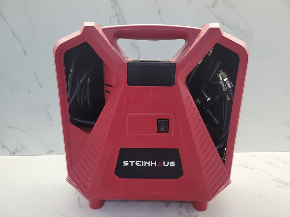 Compresor aer fără ulei Steinhaus Start, cu piston 1100W, 8bar, 180l/m