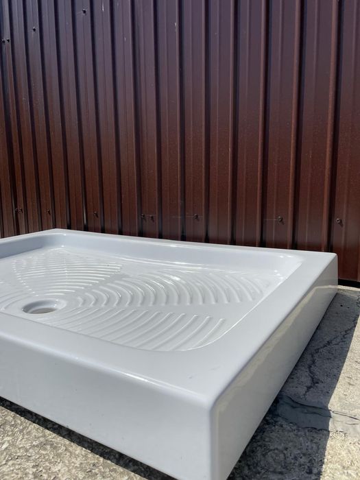Cădiță Duș Ceramică 90x90 cm Premium – Nouă, Antiderapantă, Alb Lucios