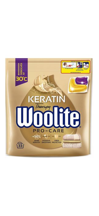 Перилен препарат, Woolite, Pro care, Капсули, 33 пранета