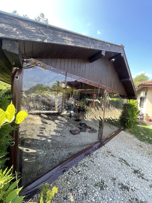 Ветроупорни завеси тенти кристал PVC винил ветробрани прегради найлони