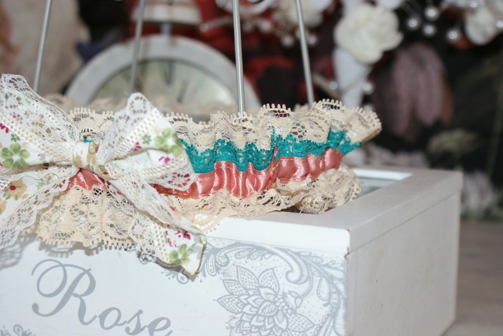 Jartiera mireasa NOUA hand made 100% in Romania Bridal garter