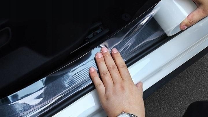 защитно тиксо за прагове на автомобил, прозрачно, 5мх5см amio ...