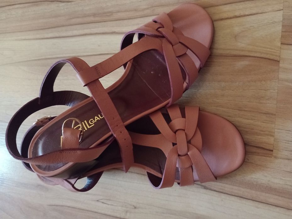 Дамски сандали естествена кожа