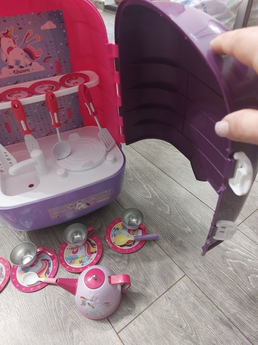 Valiza ceainic și gatit cu unicorn jucarie