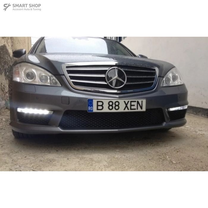 Lumini de zi dedicate LED DRL Mercedes W221 S-Class (2010-2013) Partea