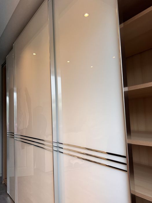 Dressing/Dulap 335/240/65 cm 3 usi culisante sticla alba XXXLutz