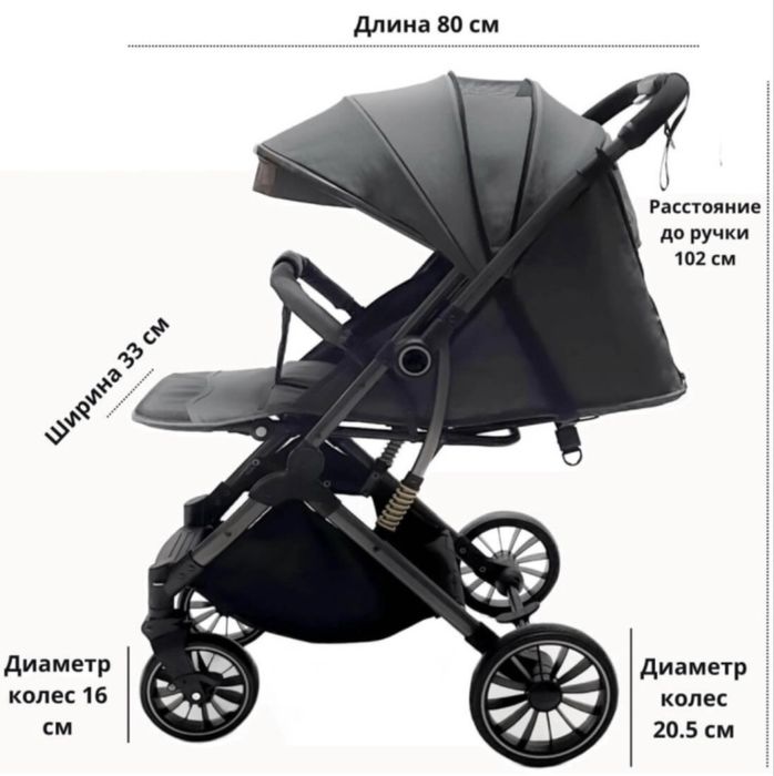 Коляска прогулочная с перекидной ручкой