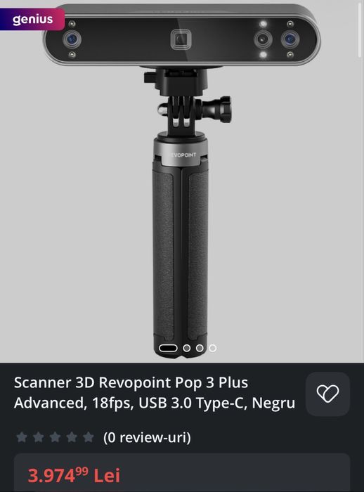 Revopoint POP 3 Plus 3D Scanner | Utilizat 2-3 ori | Ca Nou