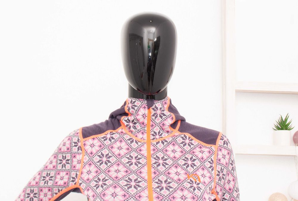 Kari Traa дамска блуза с цип и качулка термо бельо мериносна вълна S