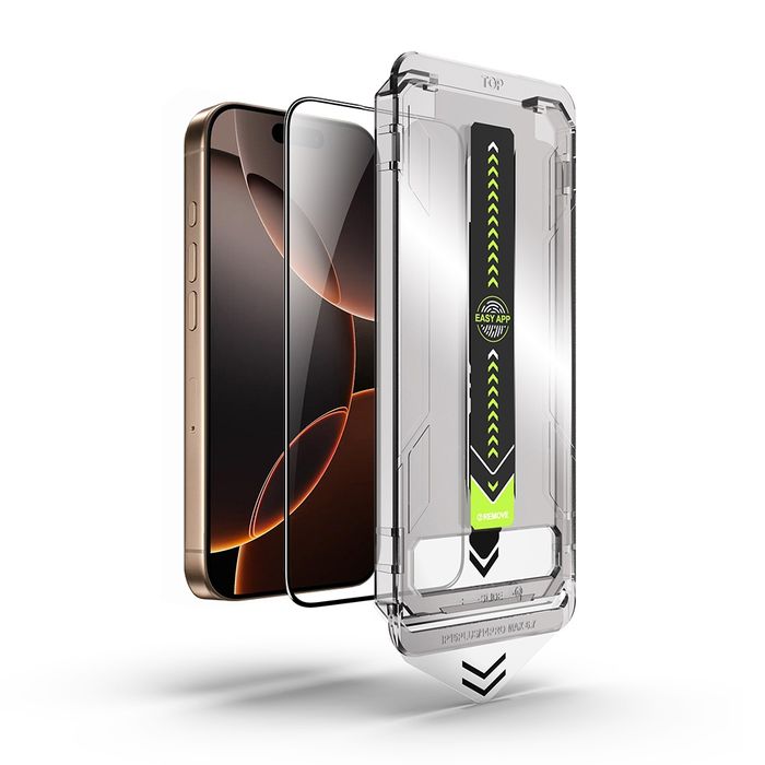 iPhone 17/Pro/Max/Air/ TITAN GLASS Easy App Стъклен протектор за екран