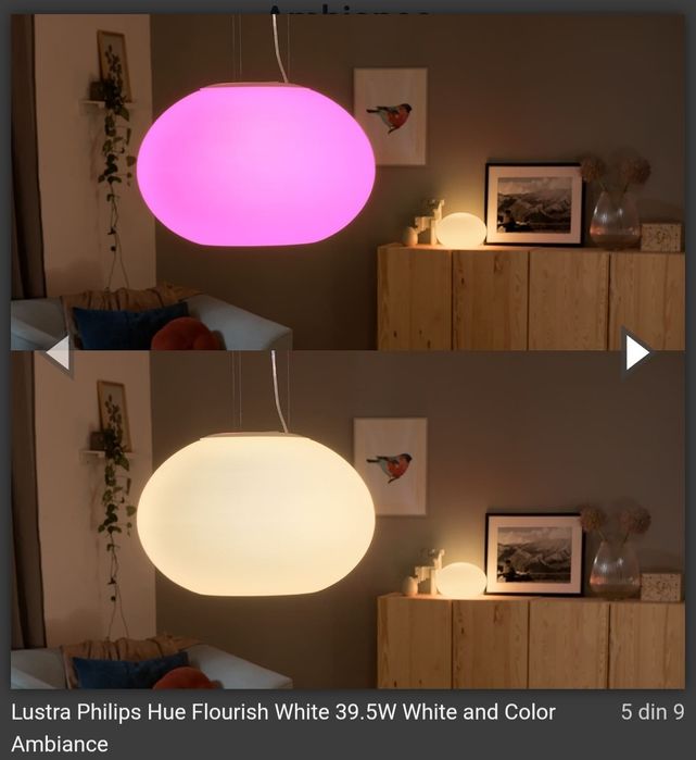 Philips Hue Flourish White Lustra 39.5W 2750lm White and Color