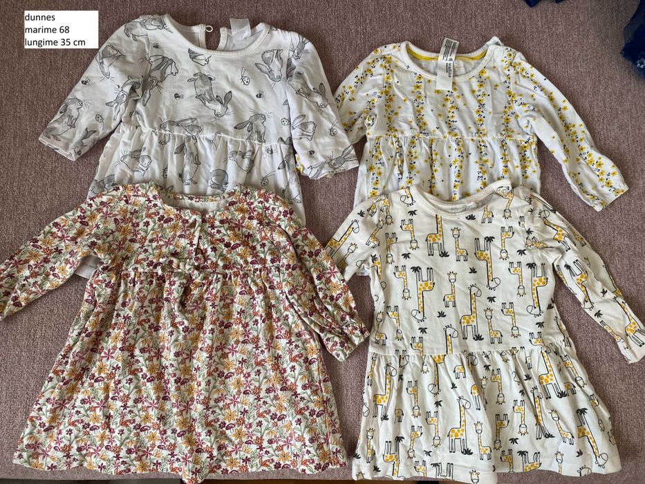 Set lot rochie copii fete marime 68 3-6 luni hm ca