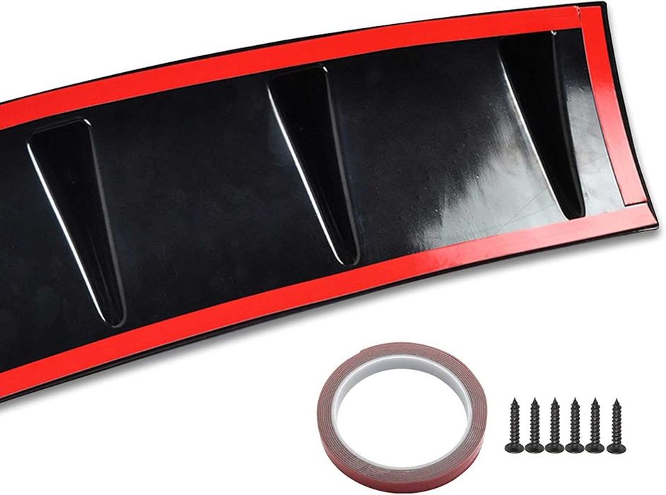 Универсален дифузьор / добавка за задна броня 85см - Черен Гланц.