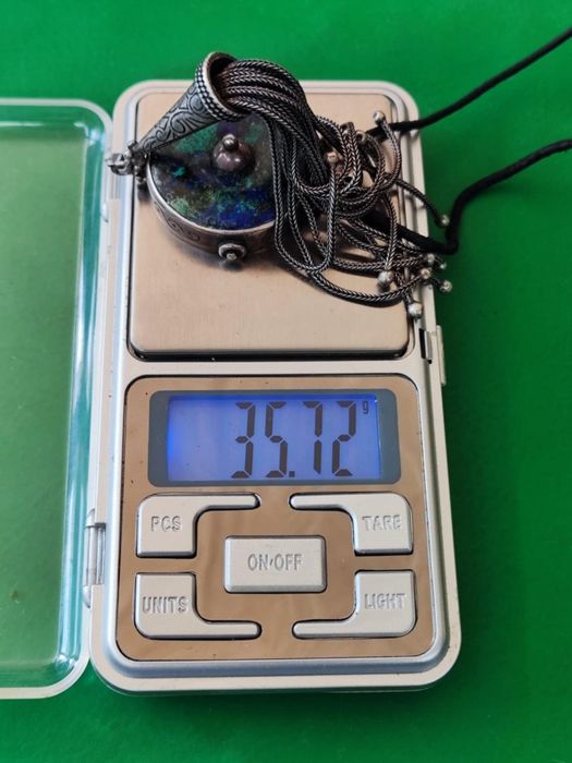 Сребърен медальон с тюркоаз 925