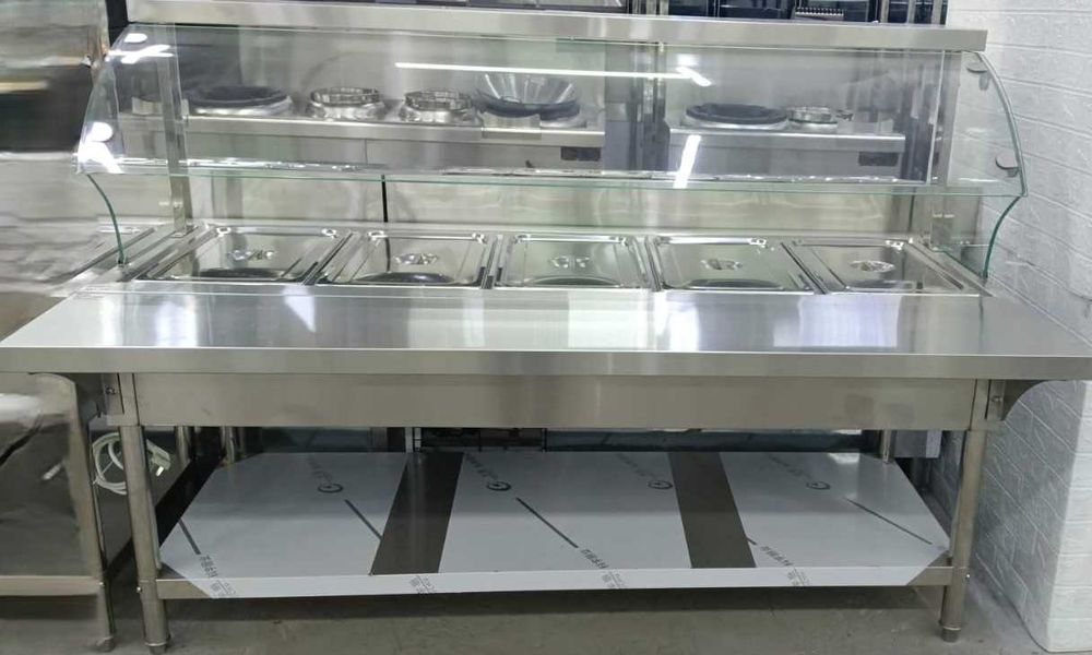 Тепловой мармит со стеклом 1800 мм