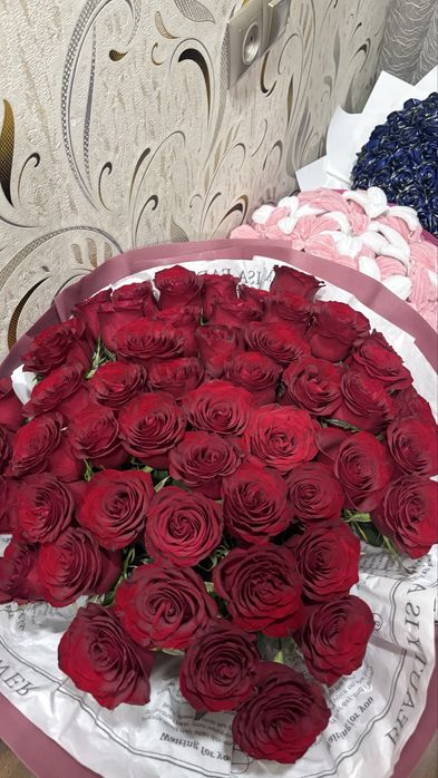 Красные розы 51 шт.