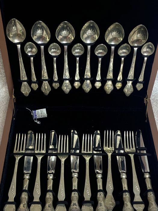 Набор столовых приборов из серебра 925 пробы