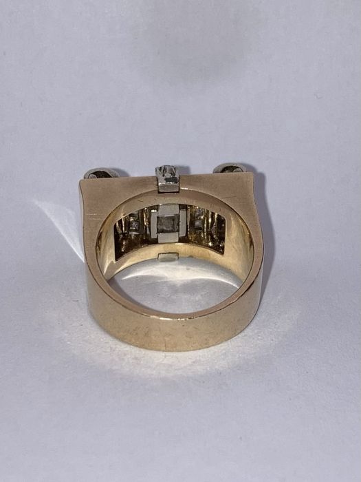 Inel tank aur cu diamante 1.30ct