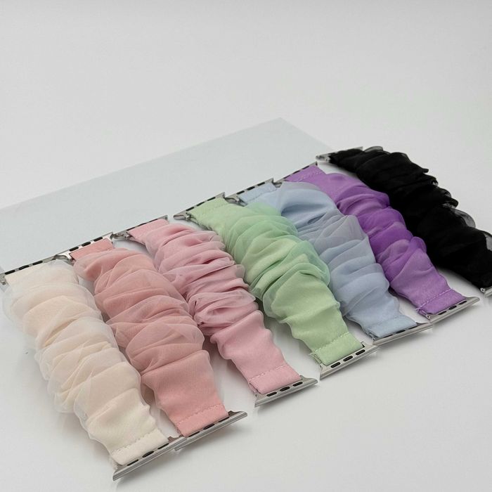 Каишки Scrunchie / Hair Band за Apple Watch ULTRA/SE/11/10/9/8/7/6/5/4