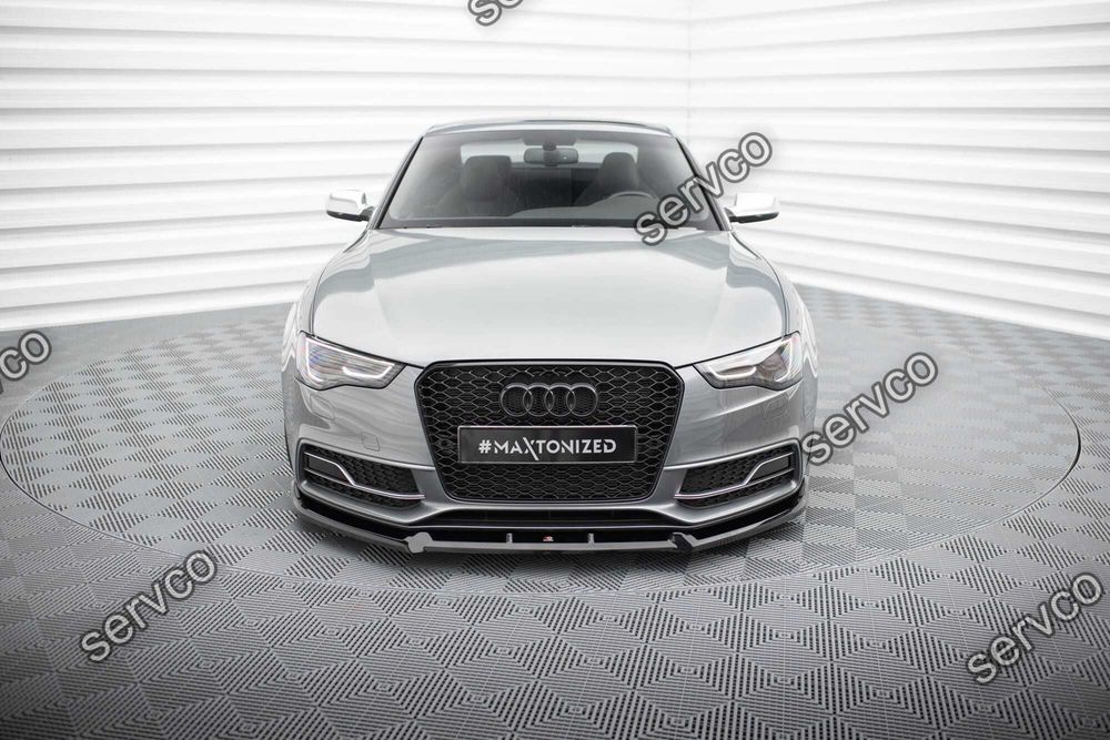 Prelungire lip bara fata Audi S5 A5 SLine 8T 2011-2016 v23 - Maxton