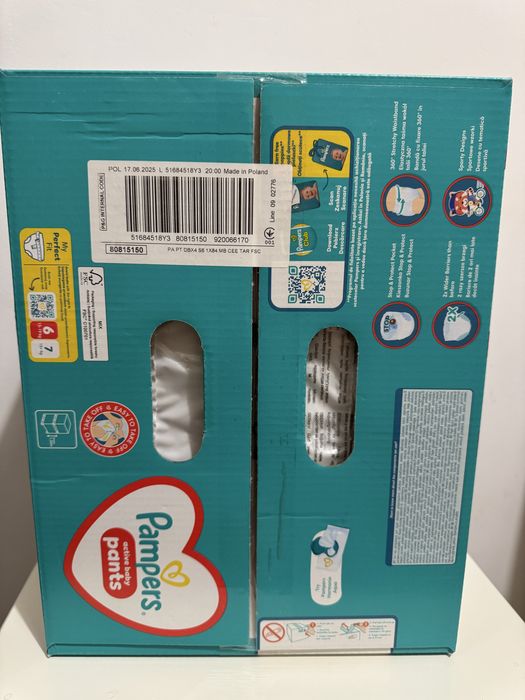 Scutece chilotel Pampers Pants Mega box marimea 6 (13-19 kg) 84 bucati