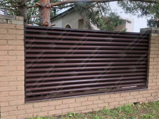 Забор жалюзи горизонтальный