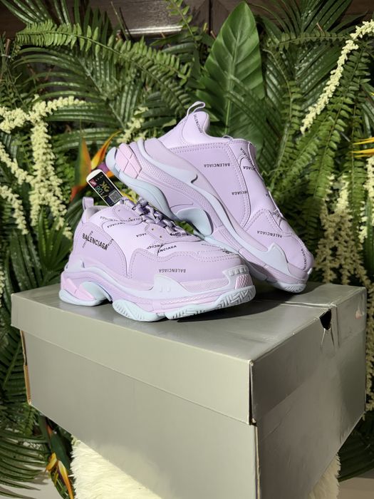 Balenciaga Triple S Purple Logo