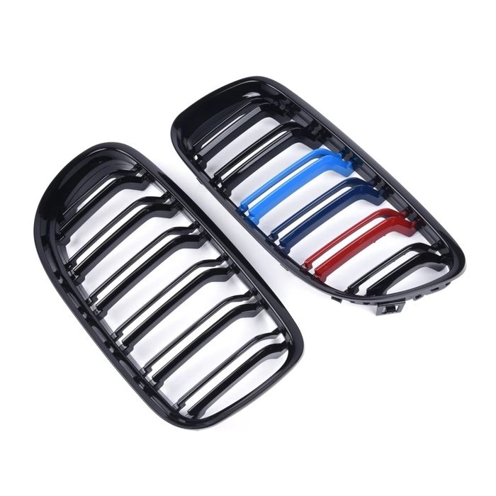 Grile Duble Bmw E90 E91 FL 2008-2012 Negru lucios Culori M