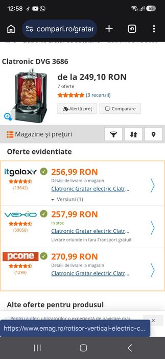 Rotisor vertical electric Clatronic, pentru kebab/gyros/doner