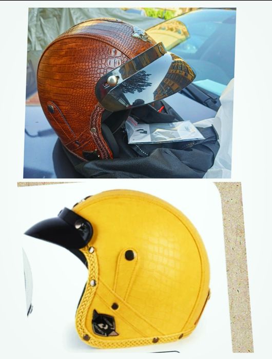 Casca  moto scooter scuter M galbena