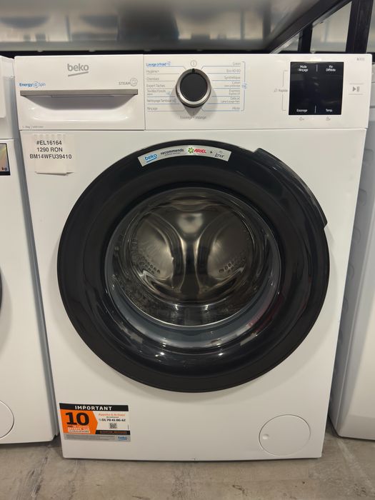 Mașină de spălat rufe 9kg Beko BM14WFU39410 – bPRO 500, factura si garantie 12 luni