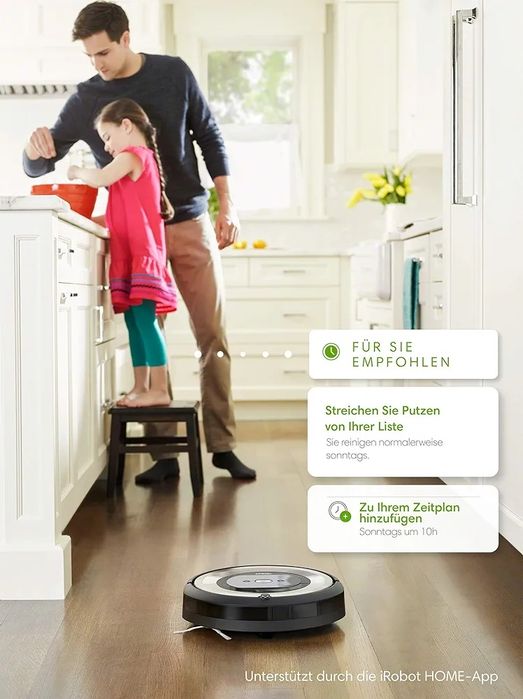 Прахосмукачка робот iRobot Roomba e6, Animal, WiFi App, 2 четки, глас