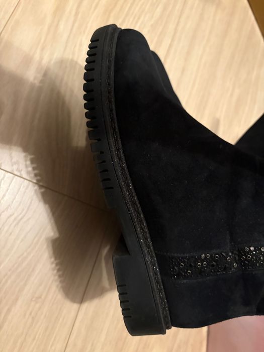 Cizme Epica piele intoarsa neagra 39