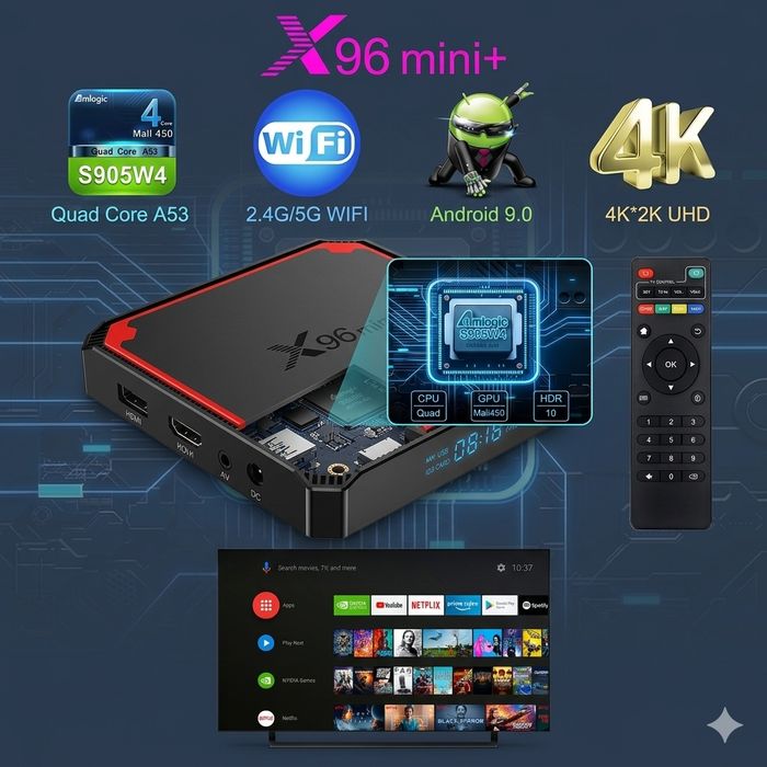 X96 Mini Plus 2/16GB
Qurilmaning asosiy texnik xususiyatlari:
Protsess