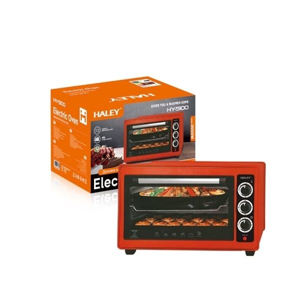 Cuptor electric 360°, Timer, Tuburi inox 304, 2000W, 48L, Roșu