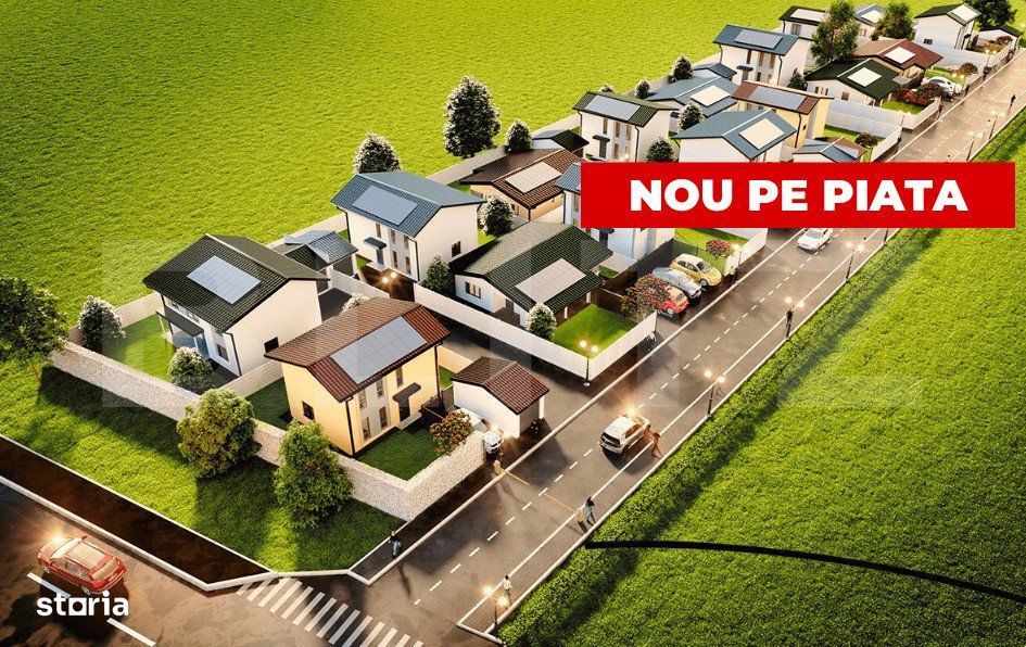 Casa individuala P+1E cu 4 camere, independenta energetic