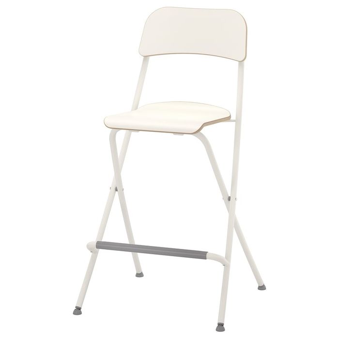 3 Scaune  bar cu spătar, pliante, înălțimea blatului  63 cm
