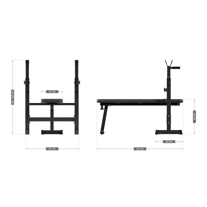 Banca de exerciții fizice 3in1, pliabilă