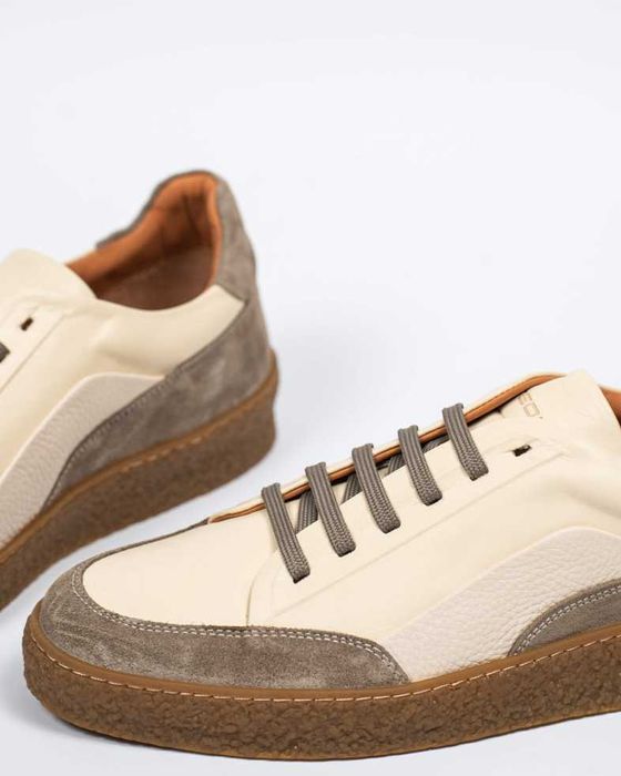 Мъжки бежови комбинирани обувки тип кецове TEODOR