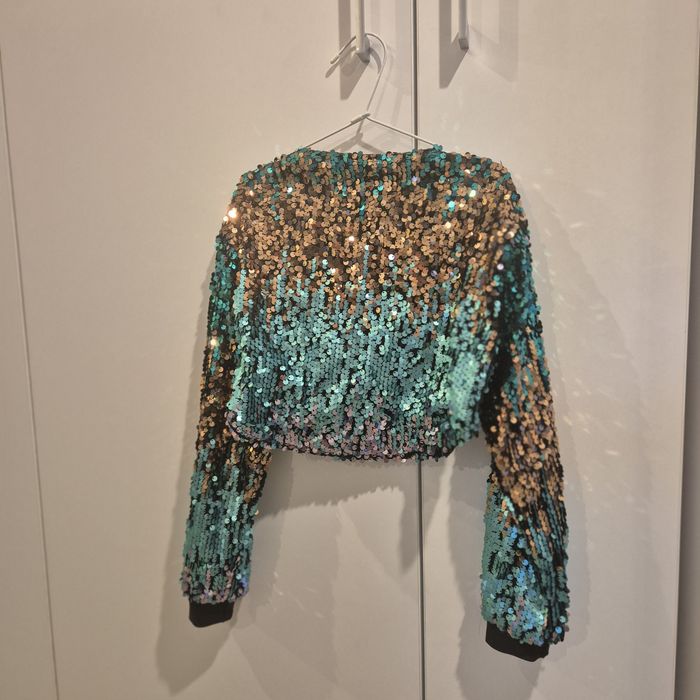 Rochie alba rosie superbe 9-10 Ani bolero paiete Dans