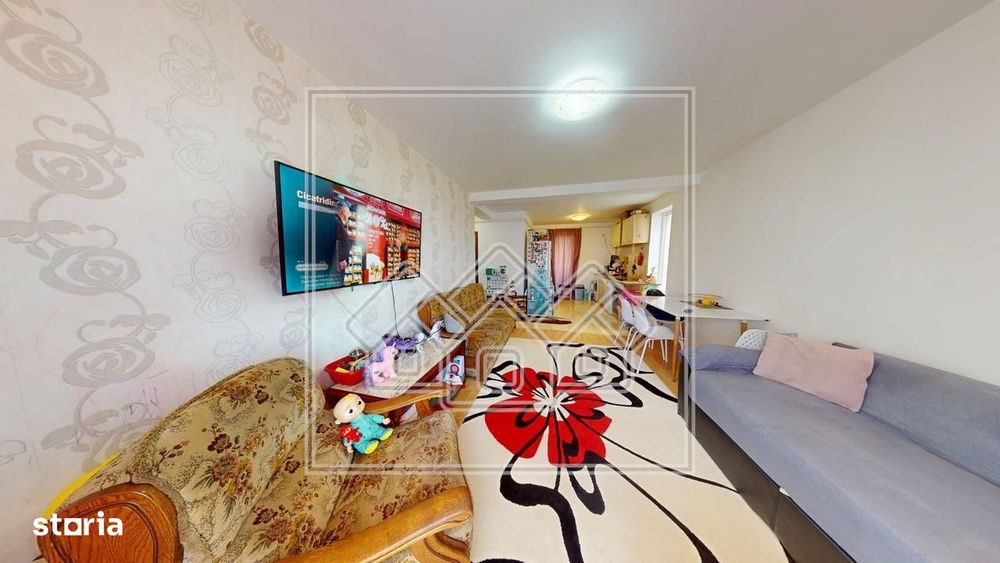Apartament mobilat, 2 camere, 2 balcoane, loc de parcare -T. Ricci