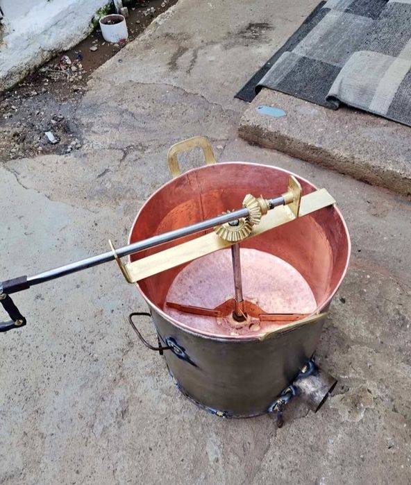 Caldare din cupru alimentar de facut dulceata