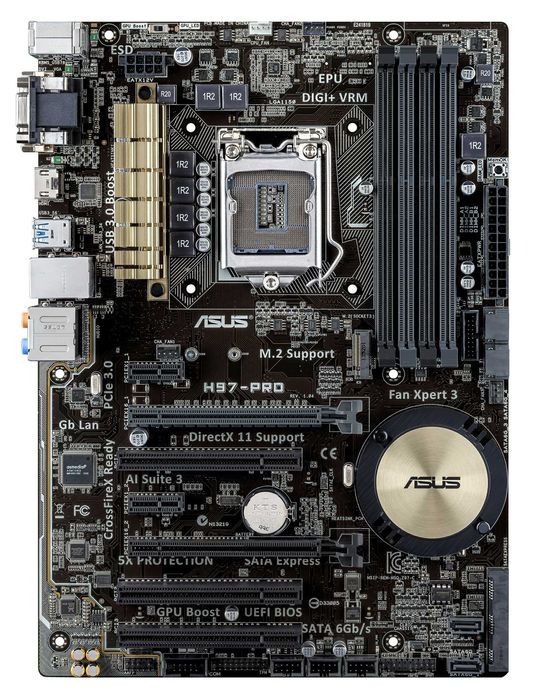 ASUS H97 - PRO DDR3 1150 soket holati ideal KOLICHESTVADA + Garantiya