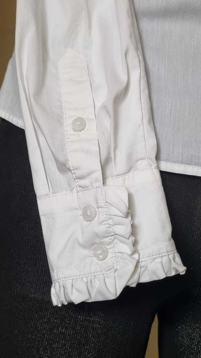 Camasa alba Liu Jo, bumbac 68%, poliamid si elastan 32%, marimea 40 it (S)