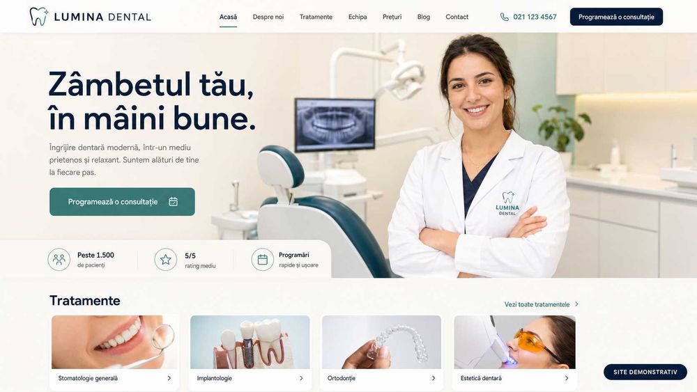 Creare site web profesional | Site de prezentare de la 350 lei