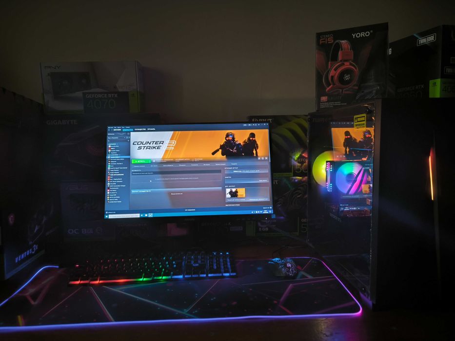 Игровой компьютер Ryzen 5 3600 / GTX 1650 / 16GB / Монитор 24"